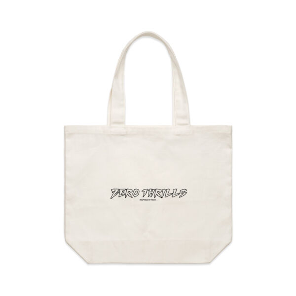 'Zero Thrills' White Tote Bag Thumbnail